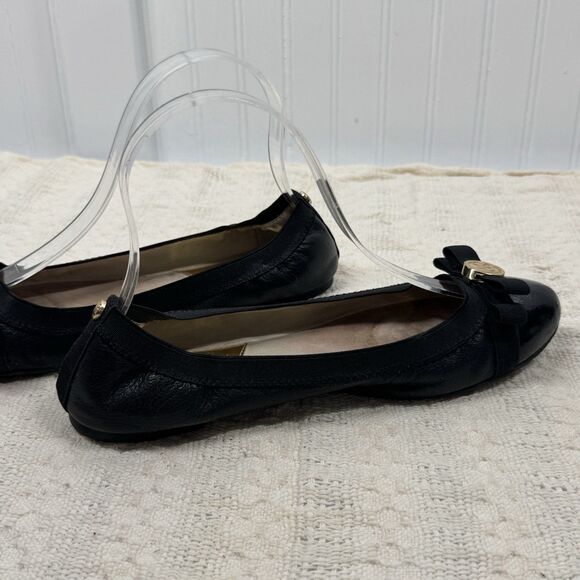 MICHAEL KORS Black Leather Mary Janes Shoes Ballet Flats Slip On Size 6.5 M - Picture 7 of 16